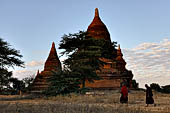 Bagan Myanmar. View of the various stupas close to Buledi. 